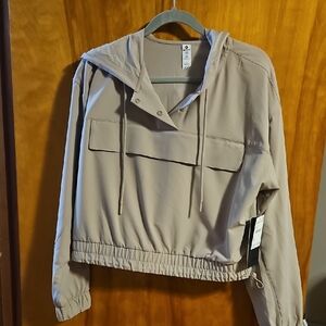 90 Degree By Reflex Tan Utility Jacket Lightweight Casual